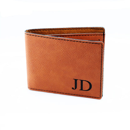 Groomsmen Gifts - Monogram Leather Wallet - Personalized Mens Wallet Gift for Groomsman by Joyful Moose