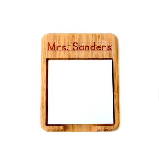 Personalized Teacher Gift - Bamboo Sticky Note Holder - Gift for Teacher by Joyful Moose
