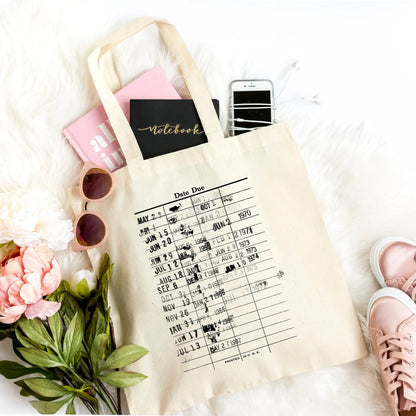 Library Canvas Tote Bag - Reusable Grocery Bag for Book Lover - Literary Tote by Joyful Moose