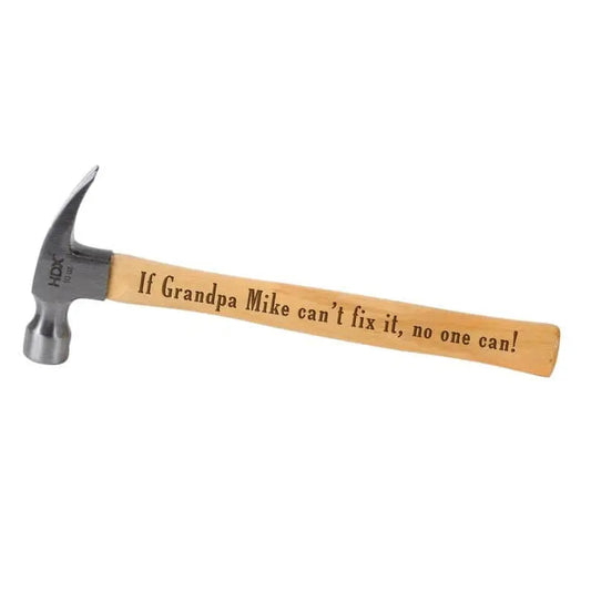 Gift for Grandpa - Personalized Laser Engraved Hammer Custom Christmas Gift ideas for Dad, Grandfather or Husband for Father's Day by Joyful Moose