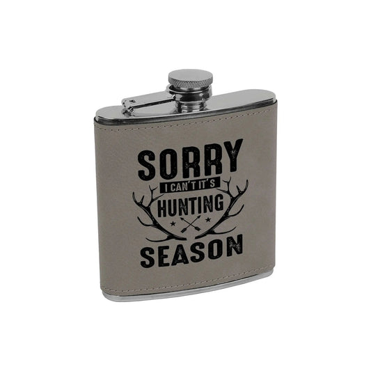 flask for men, hunting gifts, leather flask, funny hunting gift by Joyful Moose