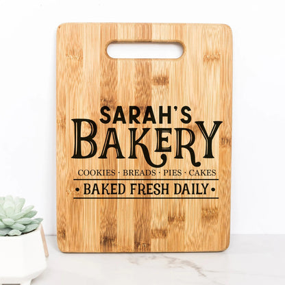 Custom Bakery Cutting Board, gift for baker, Personalized Kitchen Decor, Gift for her, gift for mom, gift for wife by Joyful Moose