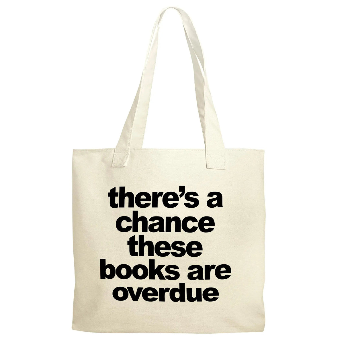 Book Bag, Overdue Library Books Funny Canvas Tote Bag by Joyful Moose