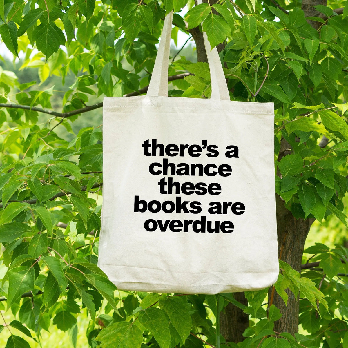 Book Bag, Overdue Library Books Funny Canvas Tote Bag by Joyful Moose