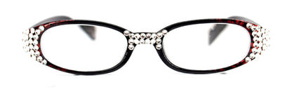 Isabella, (Bling) Reading Glasses Women W (Clear) Genuine European Crystals ( Floral Print) High Magnification NY Fifth Avenue (Wide Frame) by NY Fifth Avenue