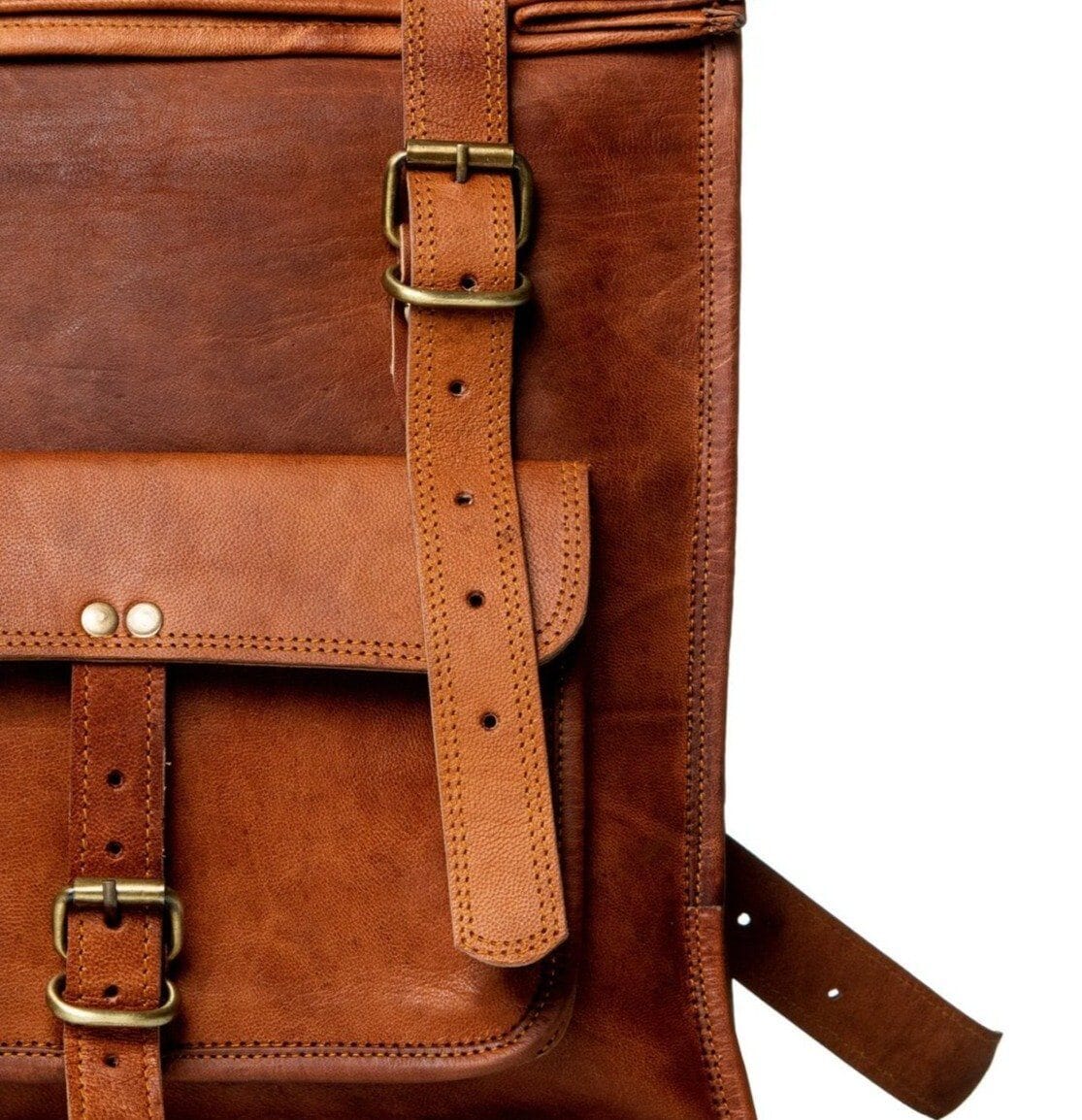 The Hoffman Roll Top Backpack by Classy Leather Bags