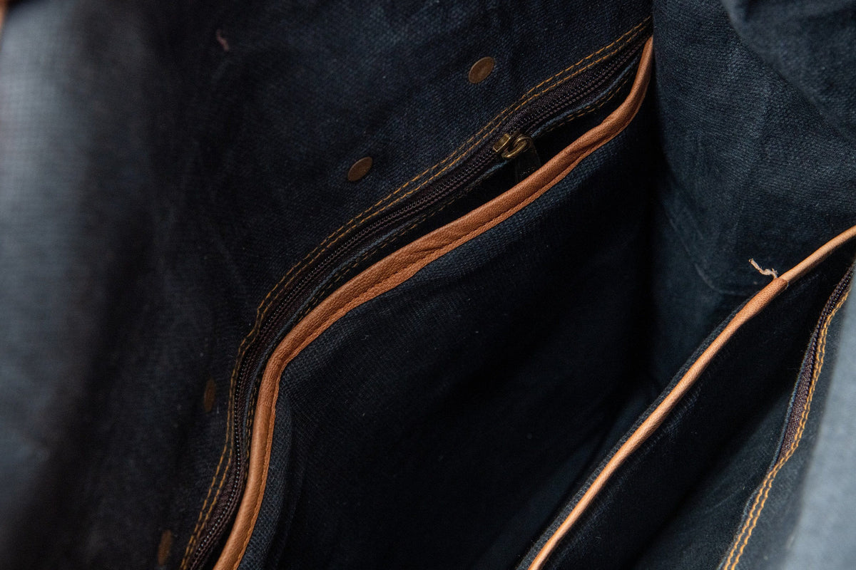 The Hoffman Roll Top Backpack by Classy Leather Bags