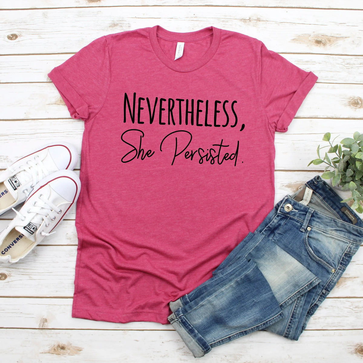 Nevertheless She Persisted Shirt - Women's Graphic Tee With Trendy Black Design by Joyful Moose