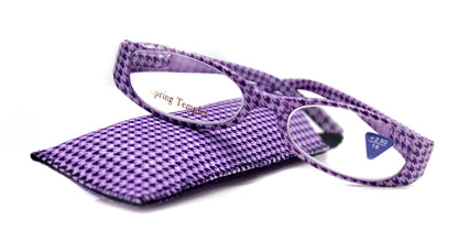 The Scottish, (Premium) Reading Glasses, High End Readers (Purple) Hound Tooth +1.25.. +3 Magnifying Eyeglasses. Houndstooth NY Fifth Avenue by NY Fifth Avenue