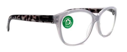 Savannah, (Premium) Reading Glasses, Fashion Reader, Square (Grey, Tortoise Brown Shell) Spring Temple. Full Reader Lens. NY Fifth Avenue by NY Fifth Avenue