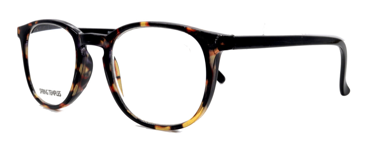 Ella, (Premium) Reading Glasses Round. High End Readers Modern Circle Style (Black) Brown Tortoiseshell +1.25..+3 Magnifying NY Fifth Avenue by NY Fifth Avenue