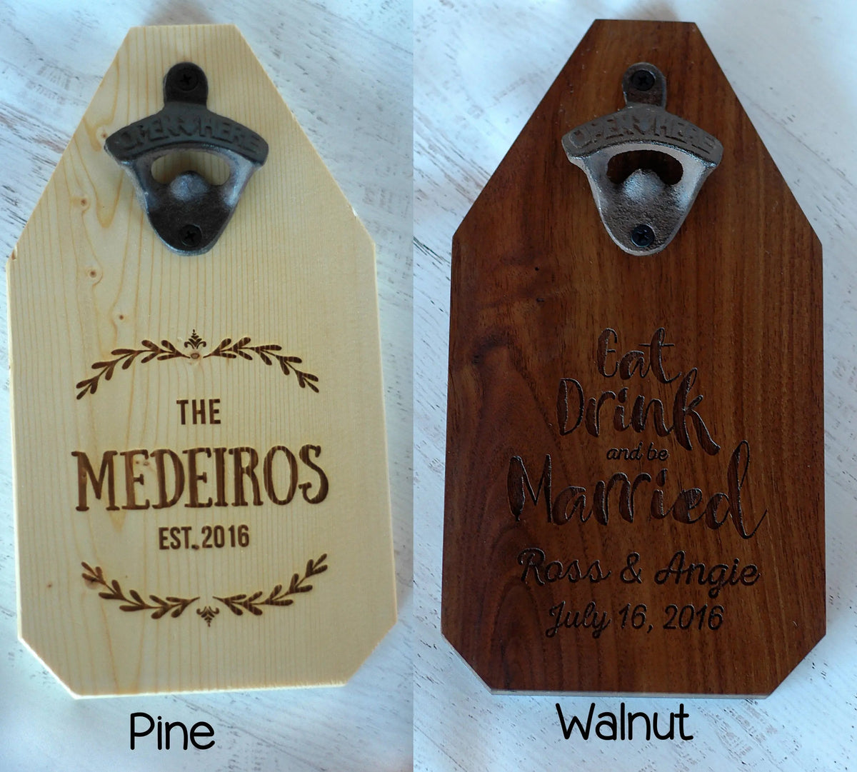 Personalized Motorcycle Wood Sign - Motorcycle Gift for him - Rustic Beer Bottle Opener by Joyful Moose