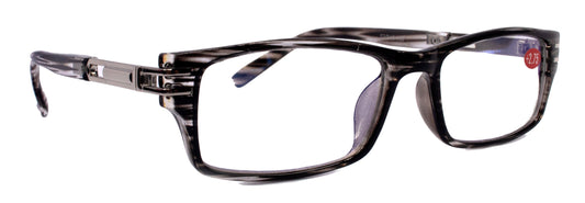 The Hudson, (Blue Light Glasses) AR Coating (Anti Glare) (Black Stripes) Reading Glasses, No prescription, Gamers (Square) NY Fifth Avenue by NY Fifth Avenue
