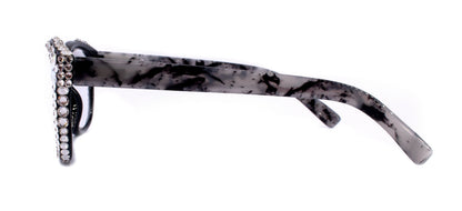 Savannah, (Bling) Women Reading Glasses W (2X line) (Clear, Clear Teardrop) Genuine European Crystals,(Black, Tortoise shell)NY Fifth Avenue by NY Fifth Avenue