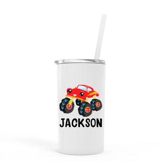 Personalized Kids Stainless Steel Tumblers w/ Straw by Joyful Moose