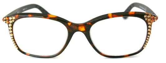 Venus, (Bling) Women Reading Glasses W(Light Colorado, Cooper)Genuine European Crystals(Black, Tortoise Br Leopard Square, NY Fifth Avenue. by NY Fifth Avenue