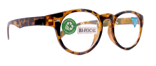 Brook, (Line Bifocal) (Premium) Reading Glasses, High-End Readers +1.25 to +3 Magnifying, Fashion Round (Tortoise Brown) NY Fifth Avenue by NY Fifth Avenue