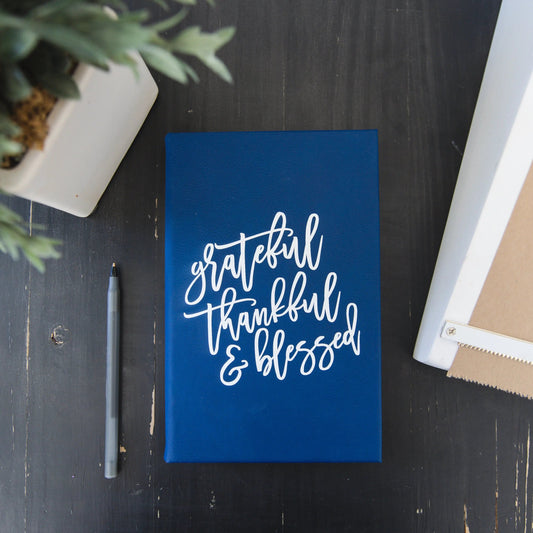 gratitude journal, Gratitude Writing Journal, Gift for her, Grateful Thankful Blessed Lined Journal by Joyful Moose