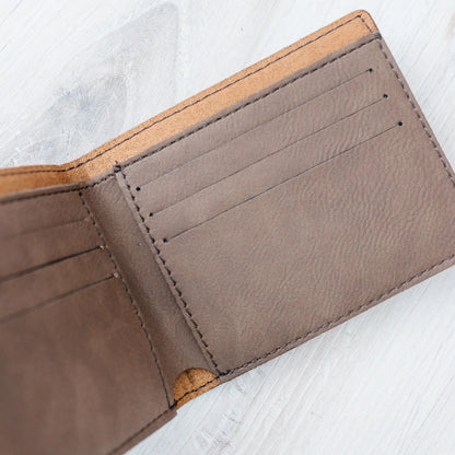 Groomsmen Gifts - Monogram Leather Wallet - Personalized Mens Wallet Gift for Groomsman by Joyful Moose