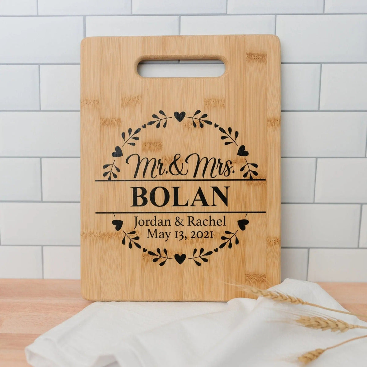 Wedding Gift, Personalized Cutting Board, personalized gift for couples, Custom Wedding Gifts, Wood Cutting Board, Custom cutting board by Joyful Moose