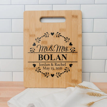 Wedding Gift, Personalized Cutting Board, personalized gift for couples, Custom Wedding Gifts, Wood Cutting Board, Custom cutting board by Joyful Moose