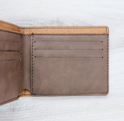 Groomsmen Gifts - Monogram Leather Wallet - Personalized Mens Wallet Gift for Groomsman by Joyful Moose