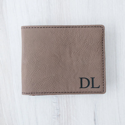Groomsmen Gifts - Monogram Leather Wallet - Personalized Mens Wallet Gift for Groomsman by Joyful Moose