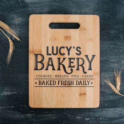 Custom Bakery Cutting Board, gift for baker, Personalized Kitchen Decor, Gift for her, gift for mom, gift for wife by Joyful Moose