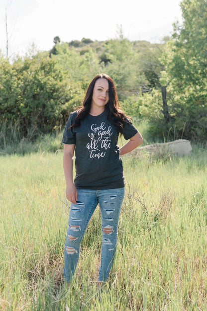 Christian Women's T-Shirt - God Is Good Shirt | Soft Cotton Tee, Inspirational Faith Apparel by Joyful Moose