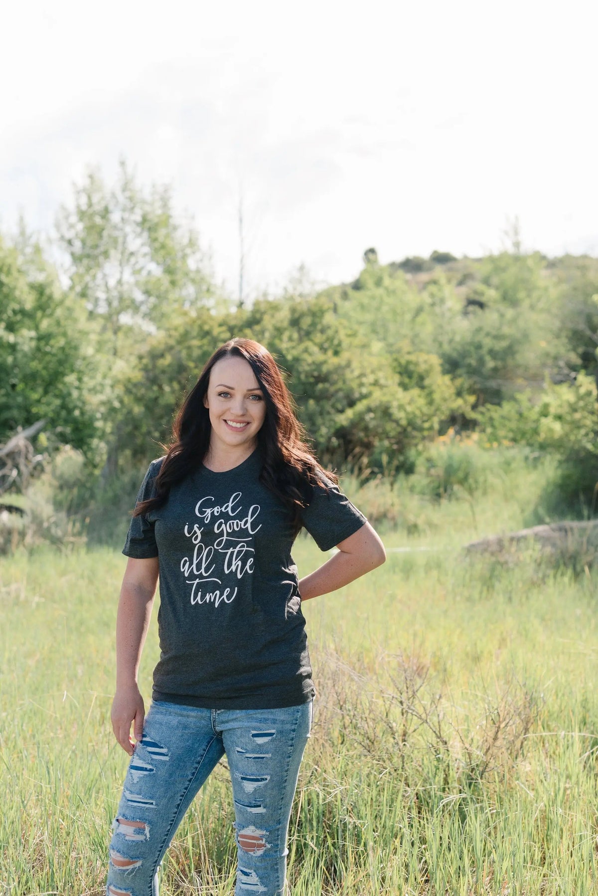 Christian Women's T-Shirt - God Is Good Shirt | Soft Cotton Tee, Inspirational Faith Apparel by Joyful Moose