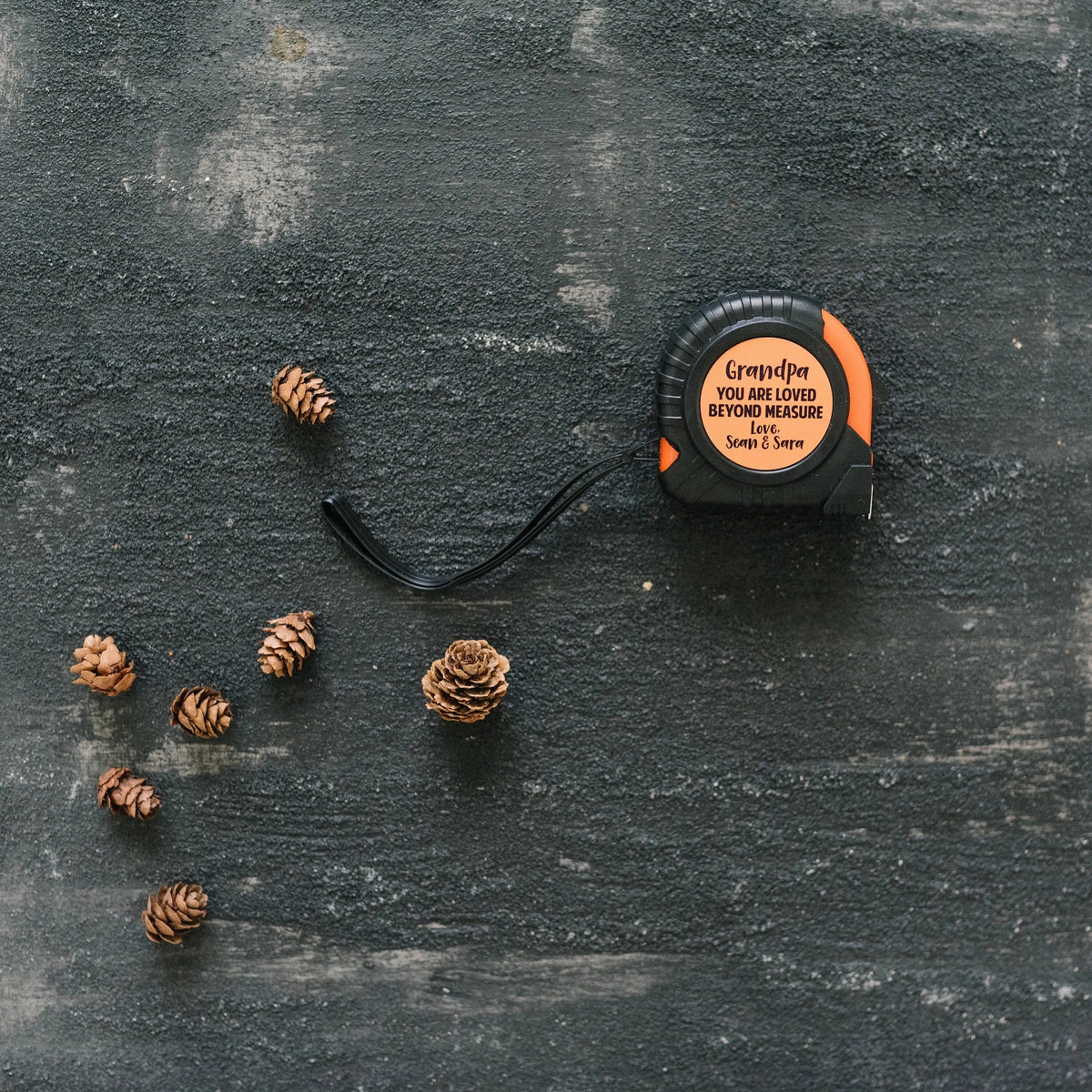 Personalized Tape Measure for Grandpa, Christmas Gift for Grandfather, Custom Birthday Gift for Papa from Grandkids by Joyful Moose