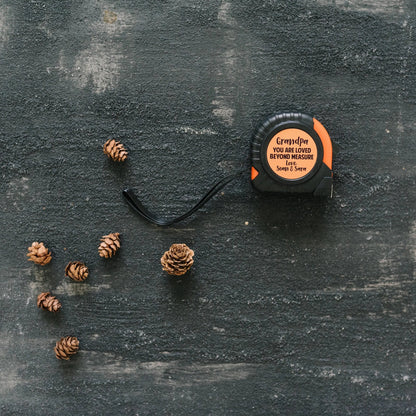 Personalized Tape Measure for Grandpa, Christmas Gift for Grandfather, Custom Birthday Gift for Papa from Grandkids by Joyful Moose