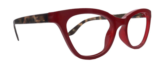 Le Rouge, Premium Reading Glasses High End Reading Glass +1.50 to +3 magnifying glasses (Red Cat Eye) Optical Frames by NY Fifth Avenue