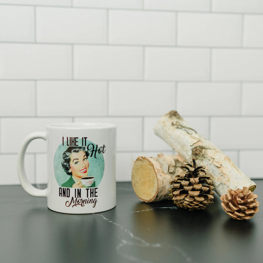 Funny Coffee Mug for Women – Sassy Retro "I Like It Hot" Mug by Joyful Moose