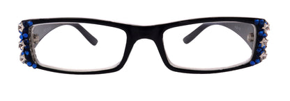 Freedom Shine, (Bling) (Fleur De Lis) Women Reading Glasses W Genuine European Crystals (Black) NY Fifth Avenue by NY Fifth Avenue