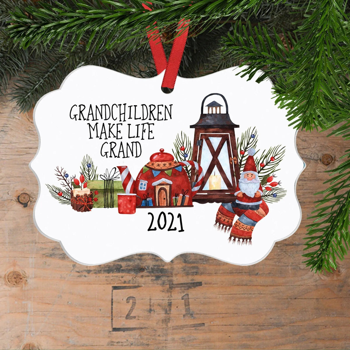 Christmas Ornament for Grandparents, Christmas Gift for Grandma by Joyful Moose