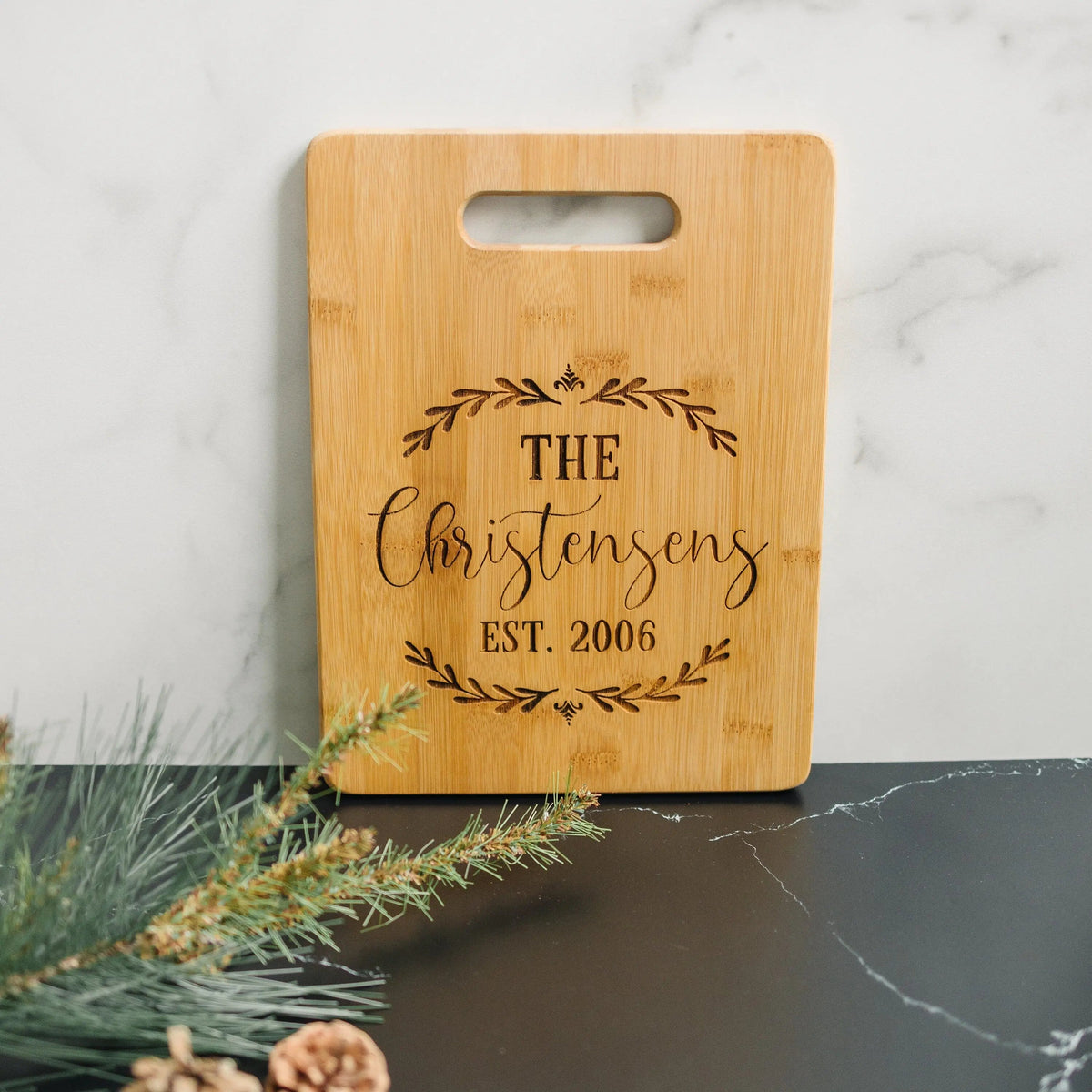Personalized Wedding Gift Cutting Board - Custom Cutting Board for Bride & Groom by Joyful Moose
