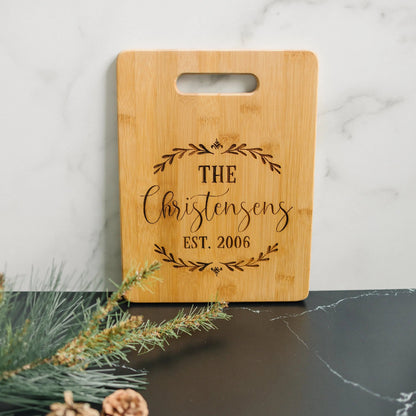 Personalized Wedding Gift Cutting Board - Custom Cutting Board for Bride & Groom by Joyful Moose