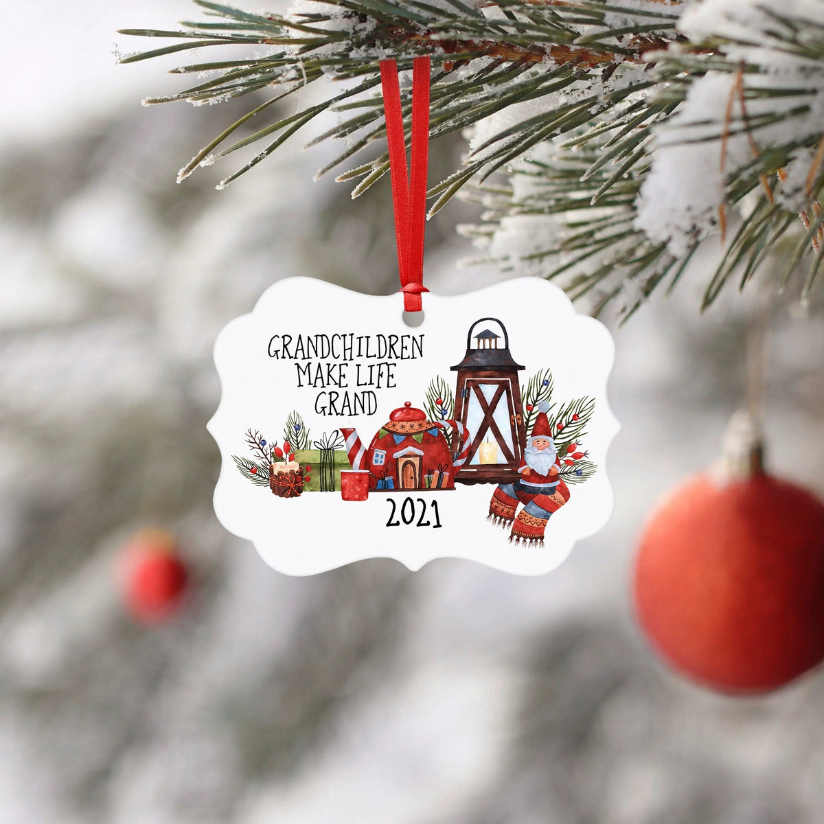 Christmas Ornament for Grandparents, Christmas Gift for Grandma by Joyful Moose