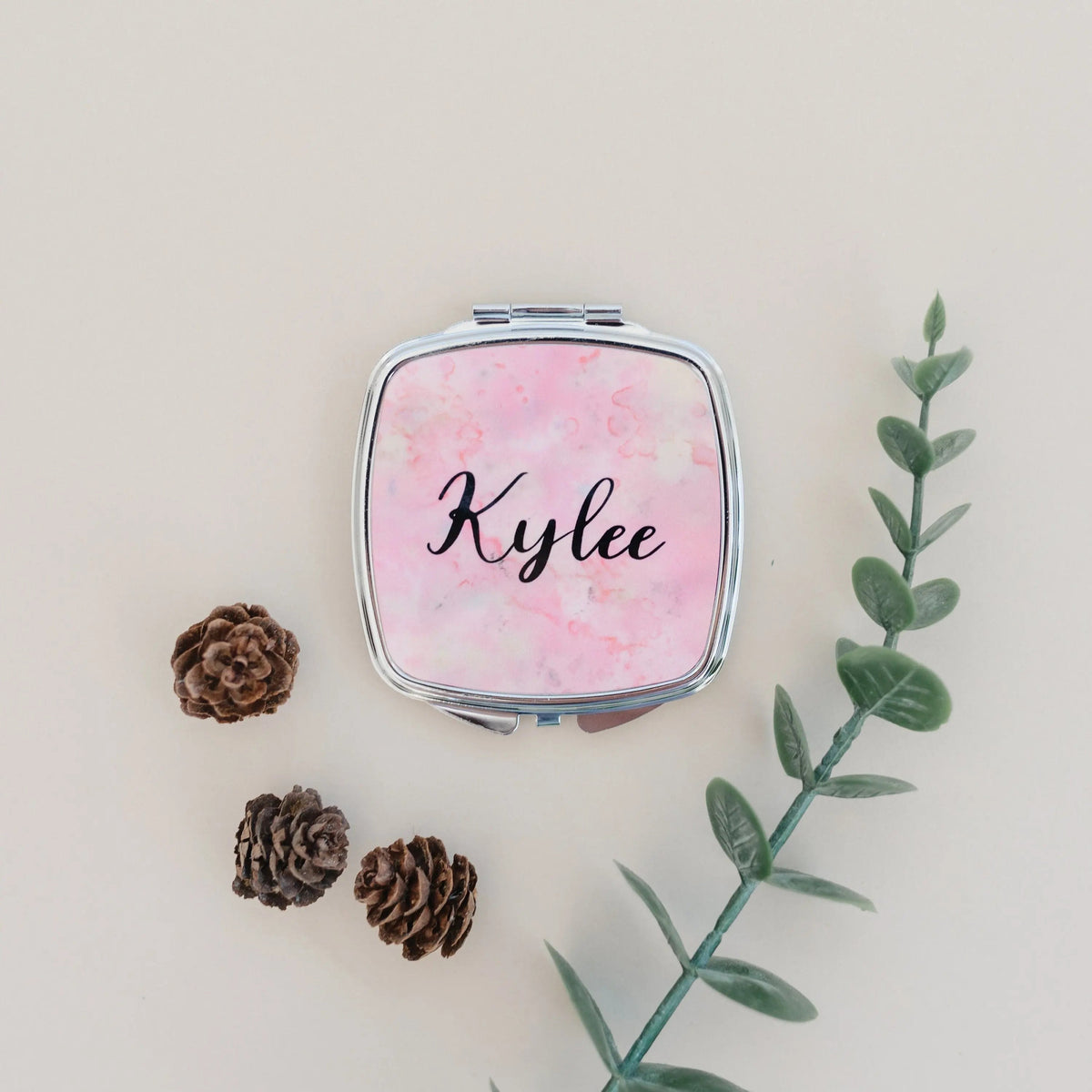 Personalized Gift for Her, bridesmaid gifts, Personalized Compact Mirror, cosmetic gifts for her under 20, personalized gifts for women by Joyful Moose