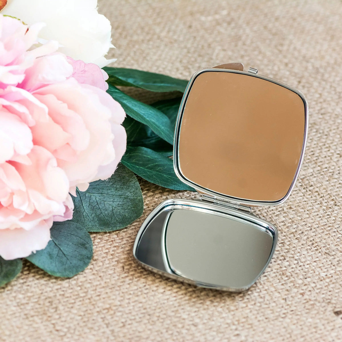 Custom Compact Mirror - Custom Photo Purse Mirror - Custom Logo Gift by Joyful Moose