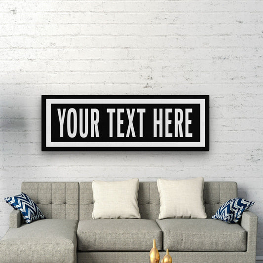 Personalized One Way Wall Hanging | Clean & Distressed Metal Look by Off The Square Designs