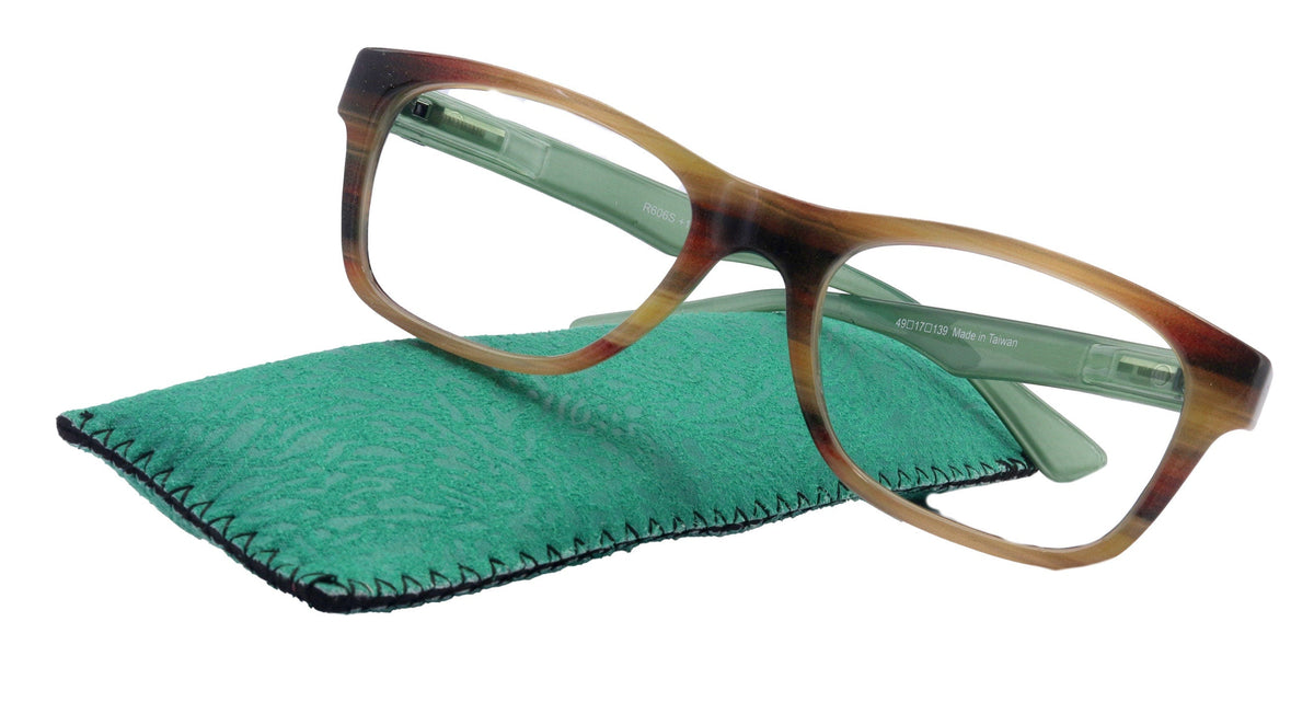 Kelly, (Premium) Reading Glasses High End Readers +1.25 to +4 Magnifying (Brown ) Square. Optical Frames, NY Fifth Avenue. by NY Fifth Avenue