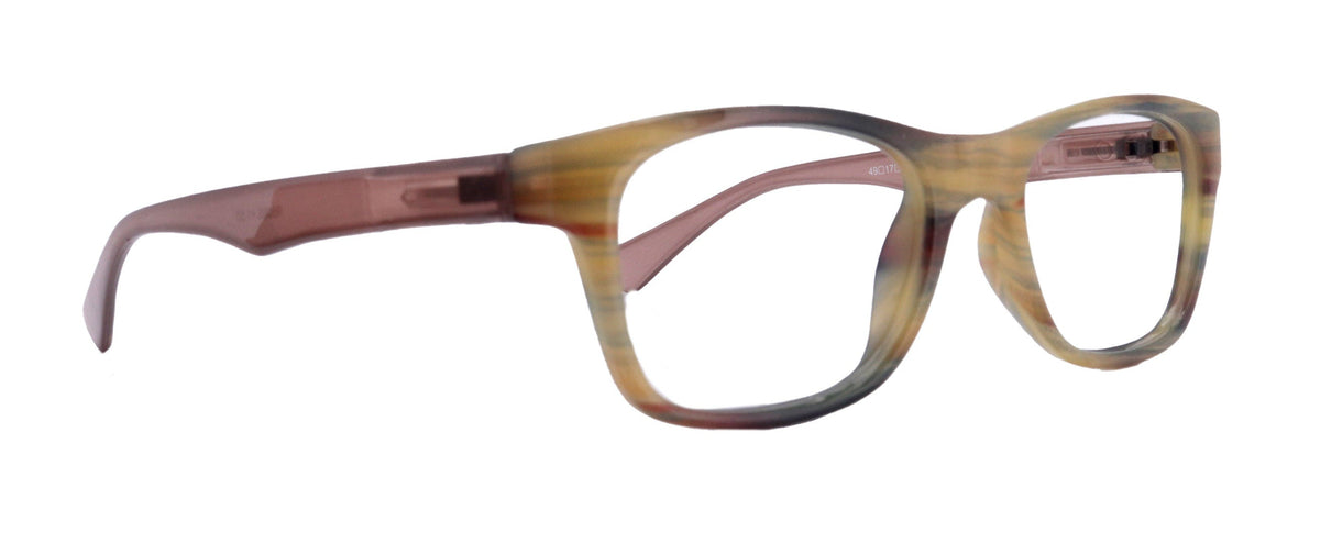 Kelly, (Premium) Reading Glasses High End Readers +1.25 to +4 Magnifying (Brown ) Square. Optical Frames, NY Fifth Avenue. by NY Fifth Avenue