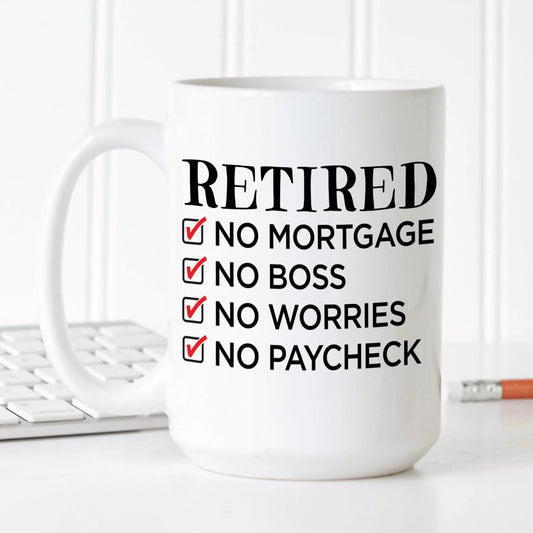 Retirement Mug - retirement gift - funny retirement coffee mug - teacher retirement - coworker retirement gifts men - retirement sayings by Joyful Moose