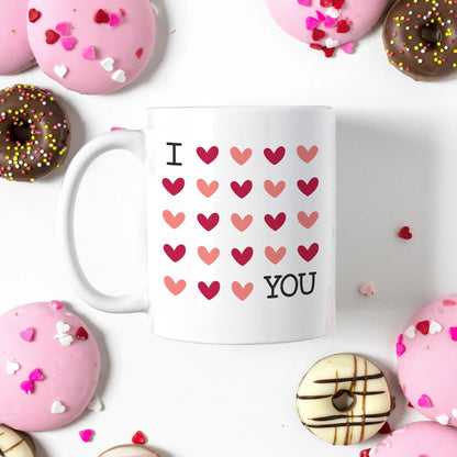 Valentines Mug - I love You Coffee Mug - Heart Mug - valentines gift for wife - valentines day gifts for her - Gift for girlfriend by Joyful Moose