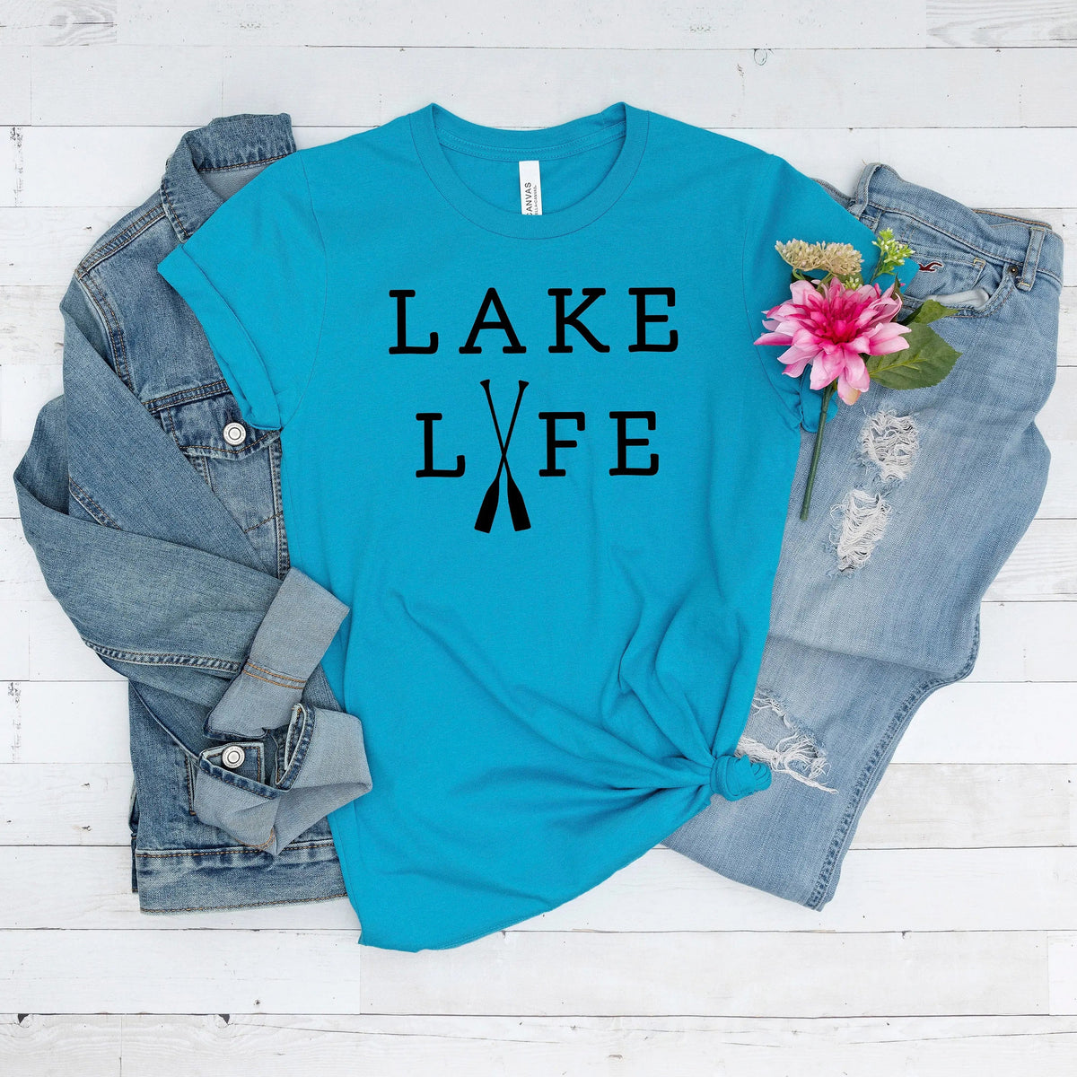 Lake Life T Shirt - lake life tshirt men - tshirt women trendy - lake gifts for her - matching family vacation T-shirts by Joyful Moose