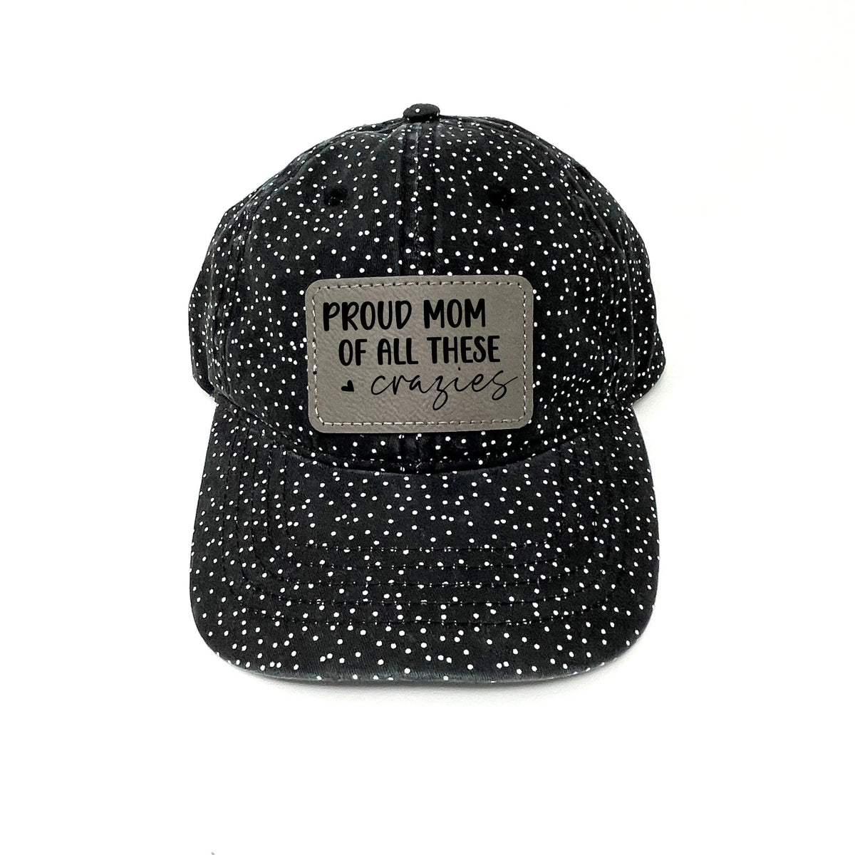 Mom Hat - leather patch hat - Leopard Pattern trucker baseball cap - ponytail hats for women - Gift for Mom - mama hat by Joyful Moose