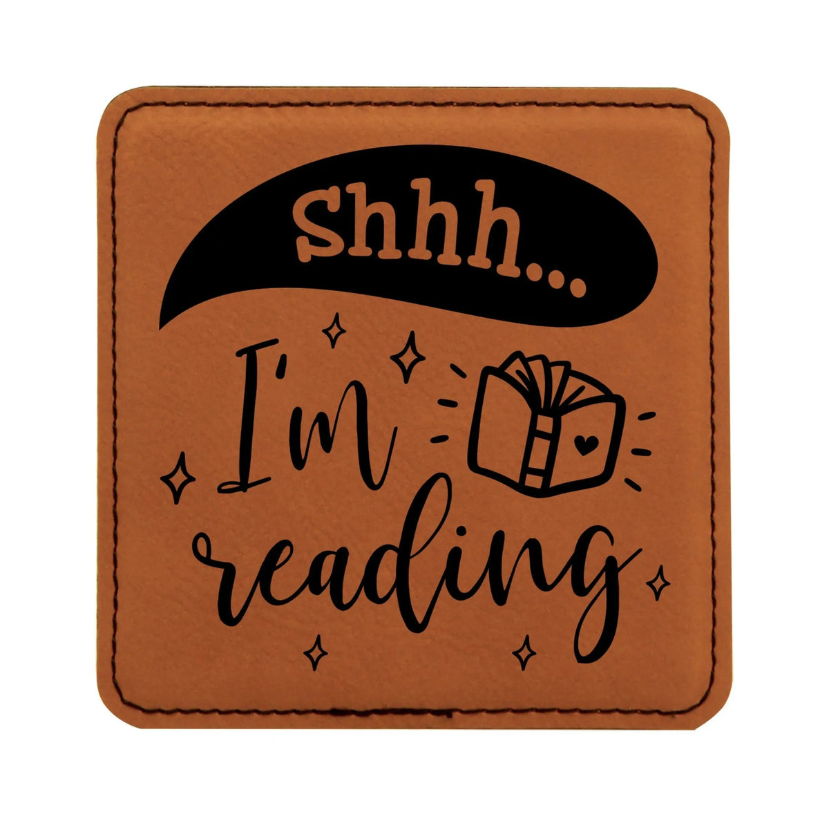 book lover gift, Shh I'm Reading set of 6 Coasters, bookworm gift, drink coasters gift for reader, literary decor, book club gift by Joyful Moose