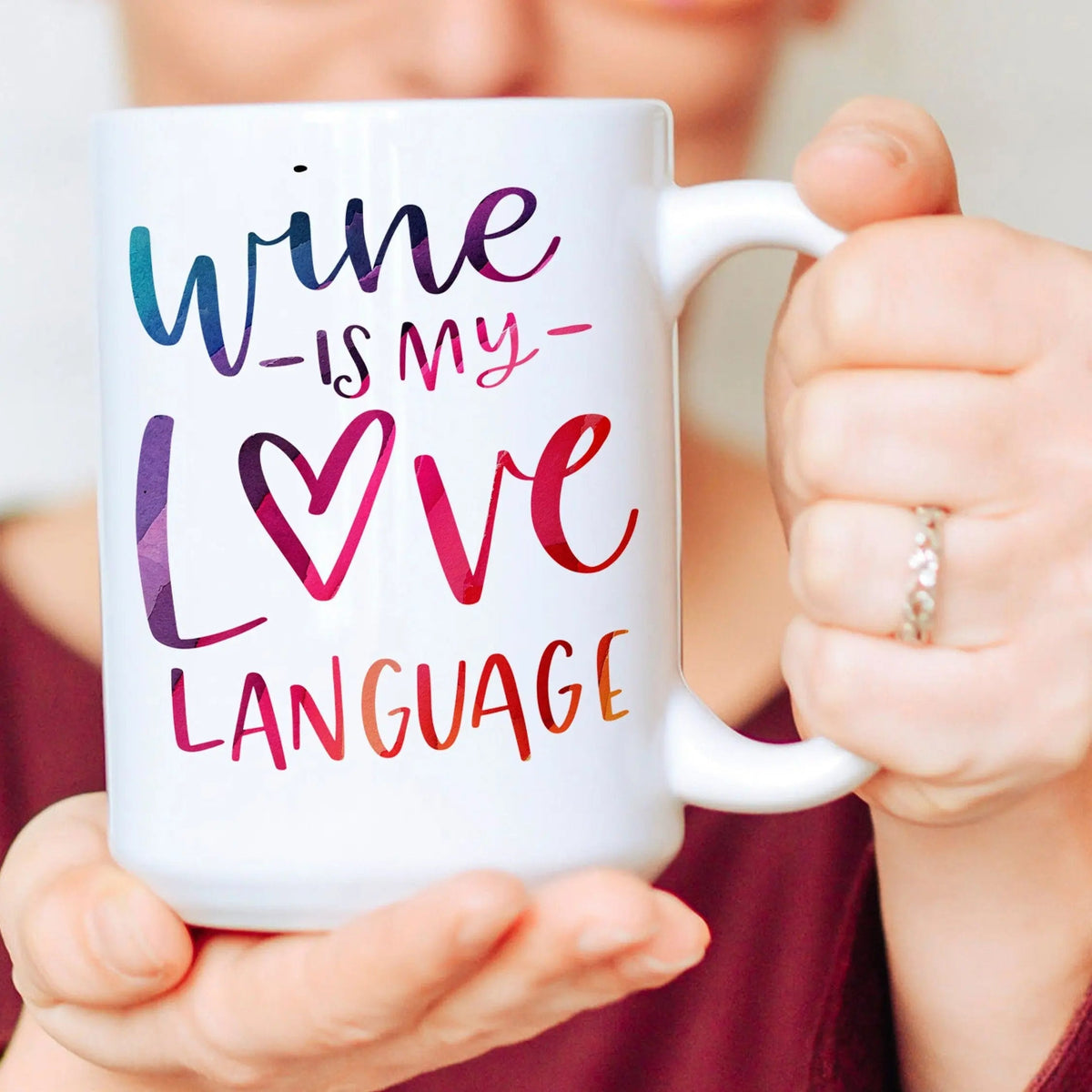 wine drinker Coffee Mug, love wine gift for her, funny gifts for wine lover, white wine gift idea, red wine gift mom, funny wine gifts by Joyful Moose